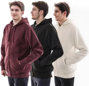 3 Pack Mens Fleece Hoodie Long Sleeve Lightweight Athletic Workout Sweatshirt for Men with Pockets