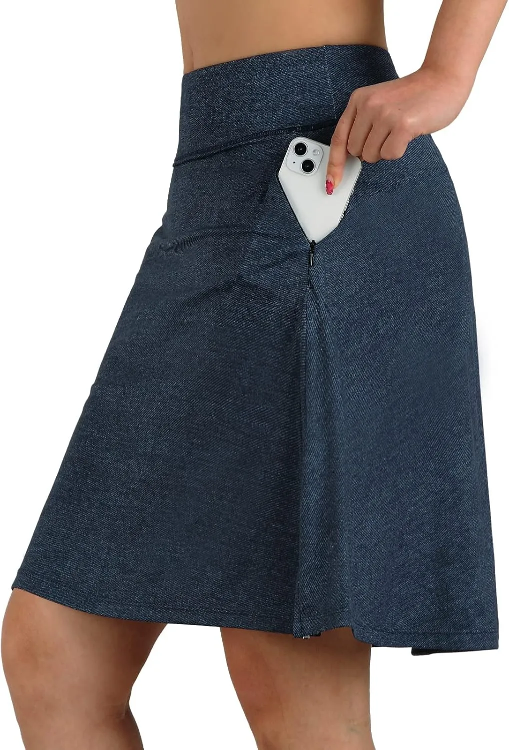 ANIVIVO Women's Skorts Skirts 20" Knee Length,Tennis Golf Pickleball Sports Skirts with High Waisted Zipper Pockets