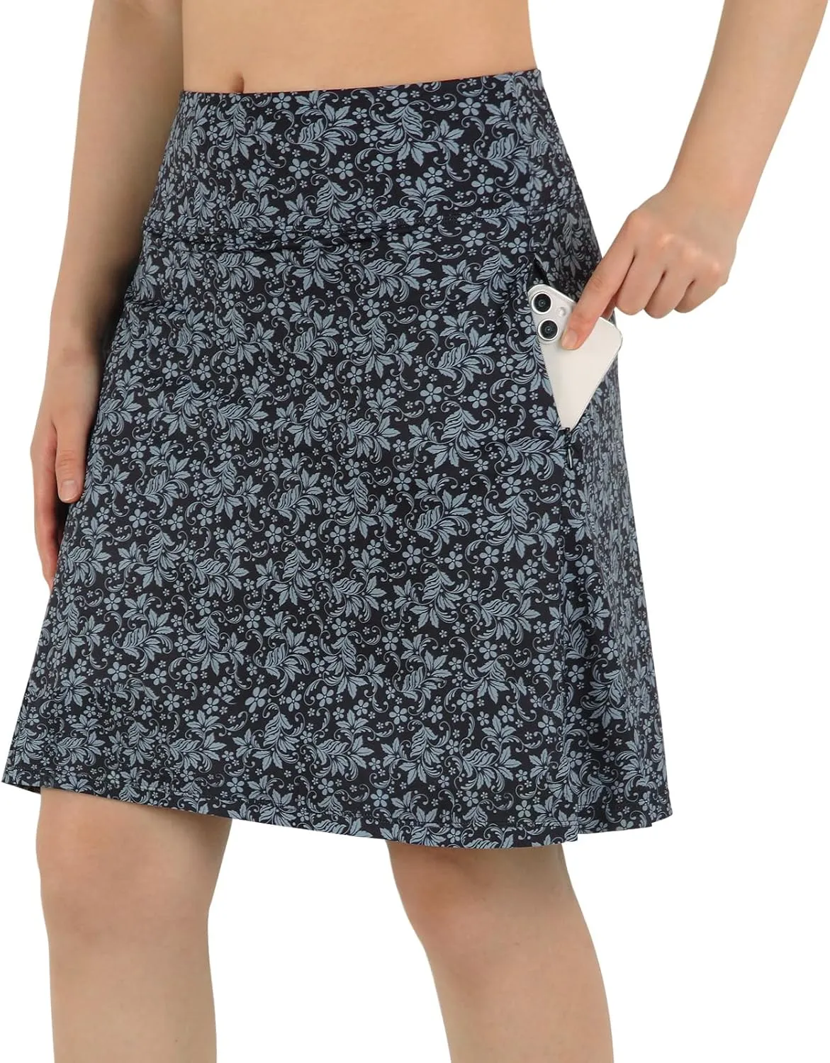 ANIVIVO Women's Skorts Skirts 20" Knee Length,Tennis Golf Pickleball Sports Skirts with High Waisted Zipper Pockets