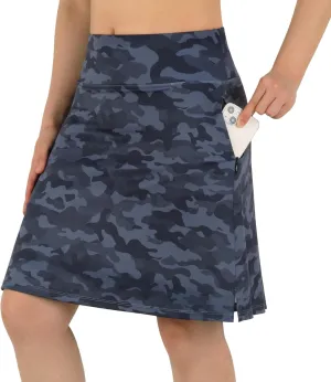 ANIVIVO Women's Skorts Skirts 20" Knee Length,Tennis Golf Pickleball Sports Skirts with High Waisted Zipper Pockets
