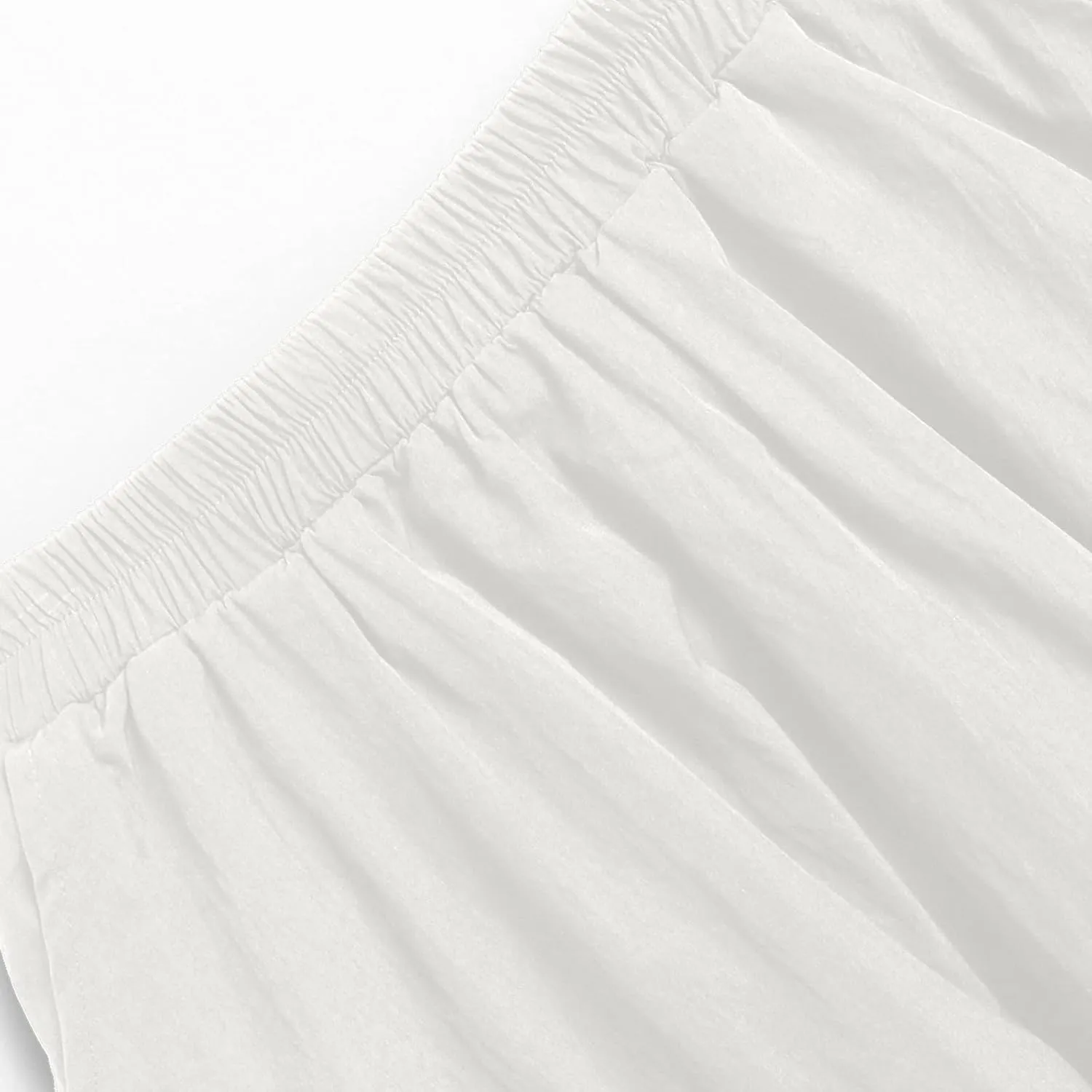 Ankle Length Skirt for Women Summer Beach Casual Elastic High Waisted Maxi Skirt Puff Long Skirts with Pockets