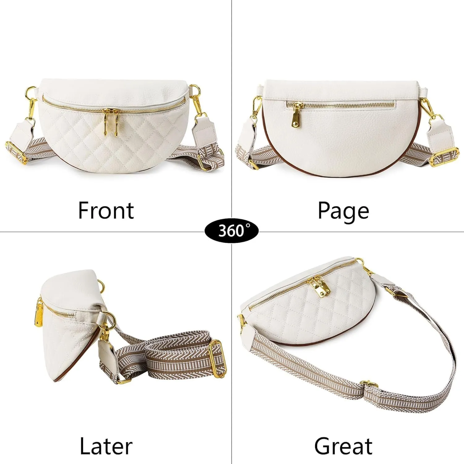 Anti Theft Fanny Pack,Belt Bag for Women Crossbody,Cross Body Belt Bag,And Removable Strap