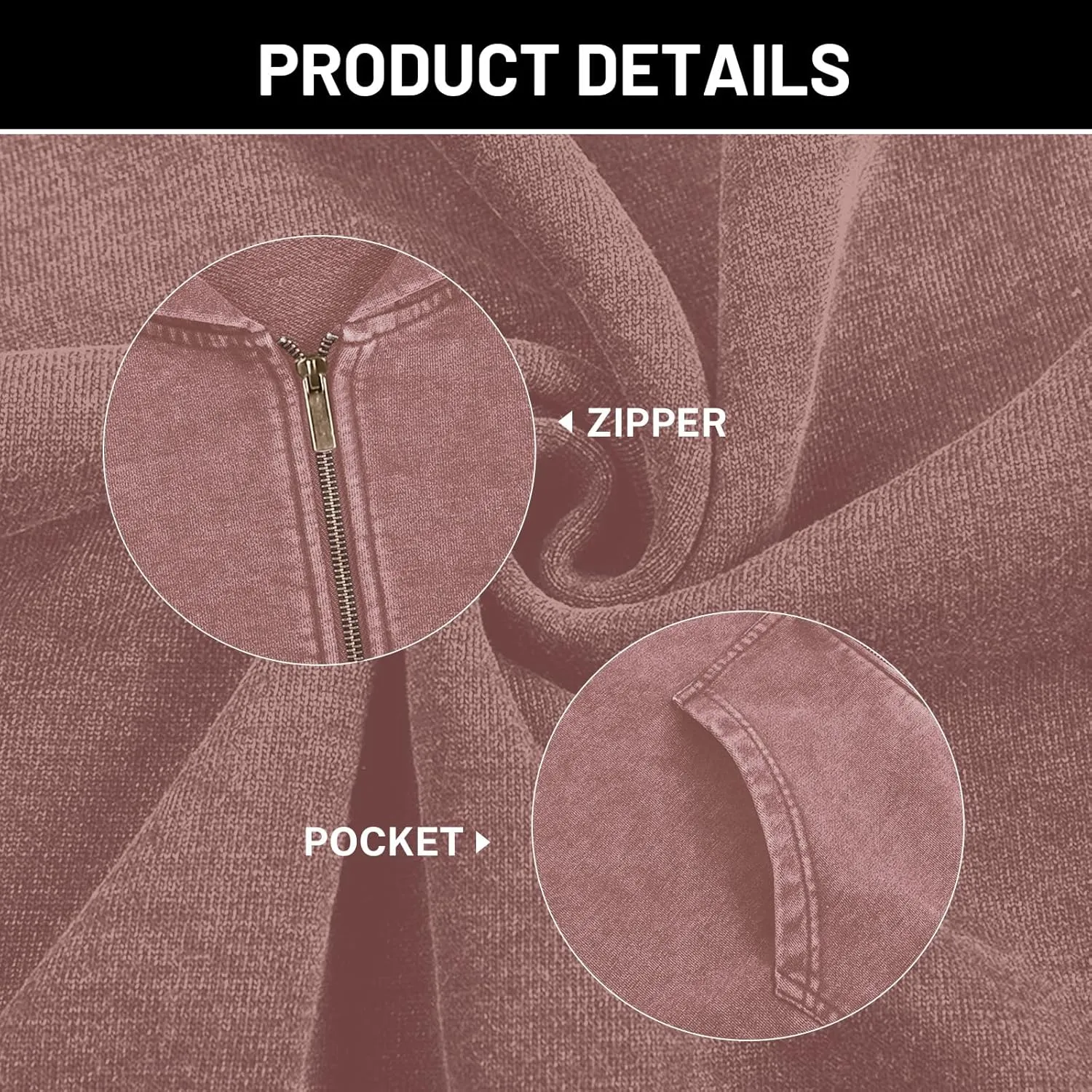 Bobeutou Mens Zip Up Acid Wash Hoodie Vintage Oversized Casual Fall Jacket Cotton Hooded Sweatshirts with Pockets Streetwear