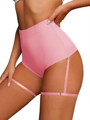 BZB Women's High Waist Yoga Shorts with Garters Booty Dance Cheeky Hot Pants Gym Workout Active Butt Lifting Sports Leggings
