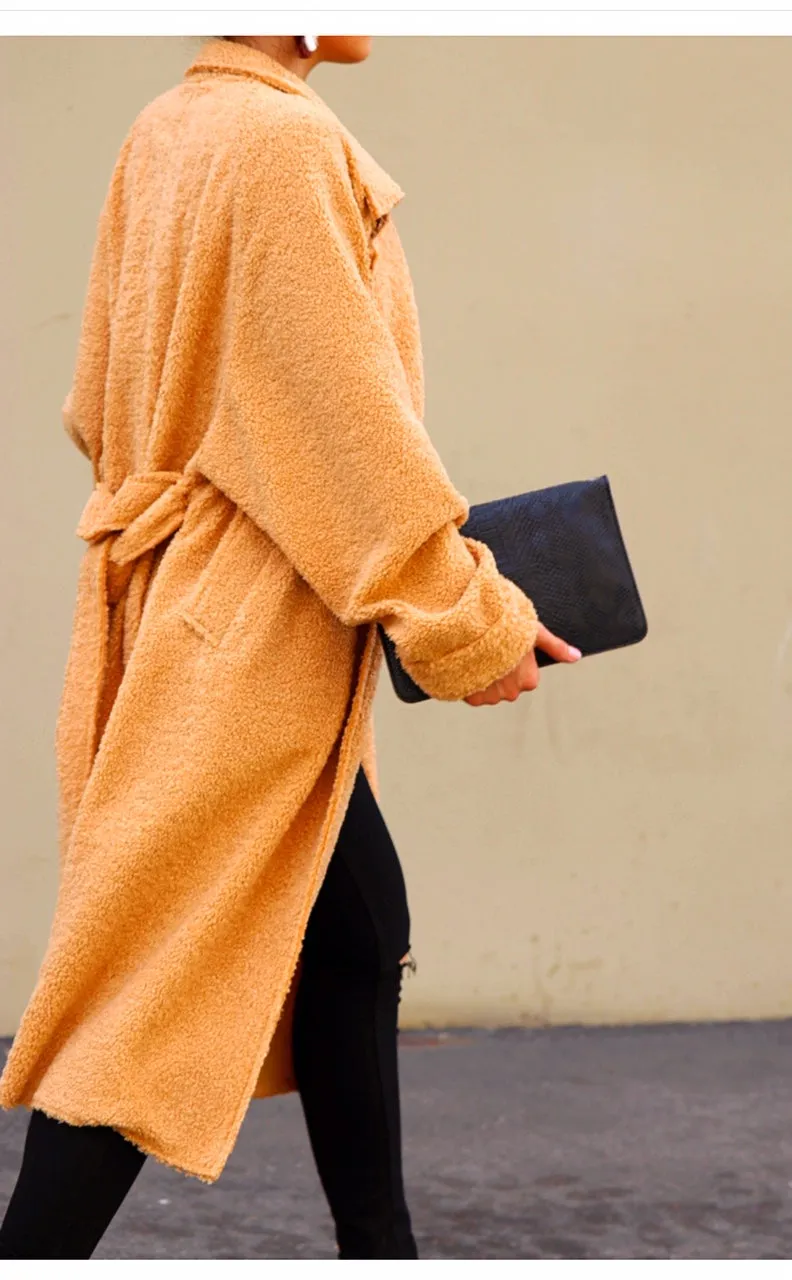 Cappuccino Teddy Trench Coat