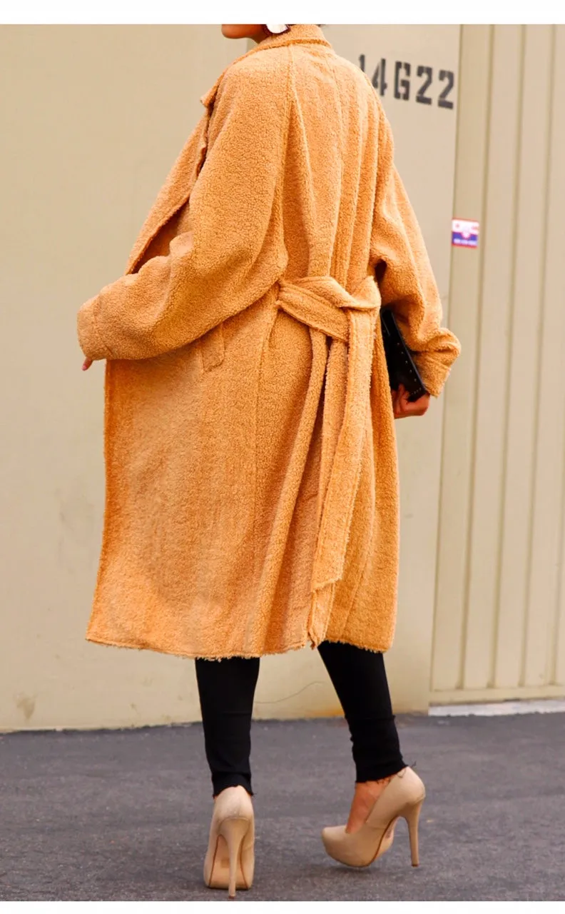 Cappuccino Teddy Trench Coat