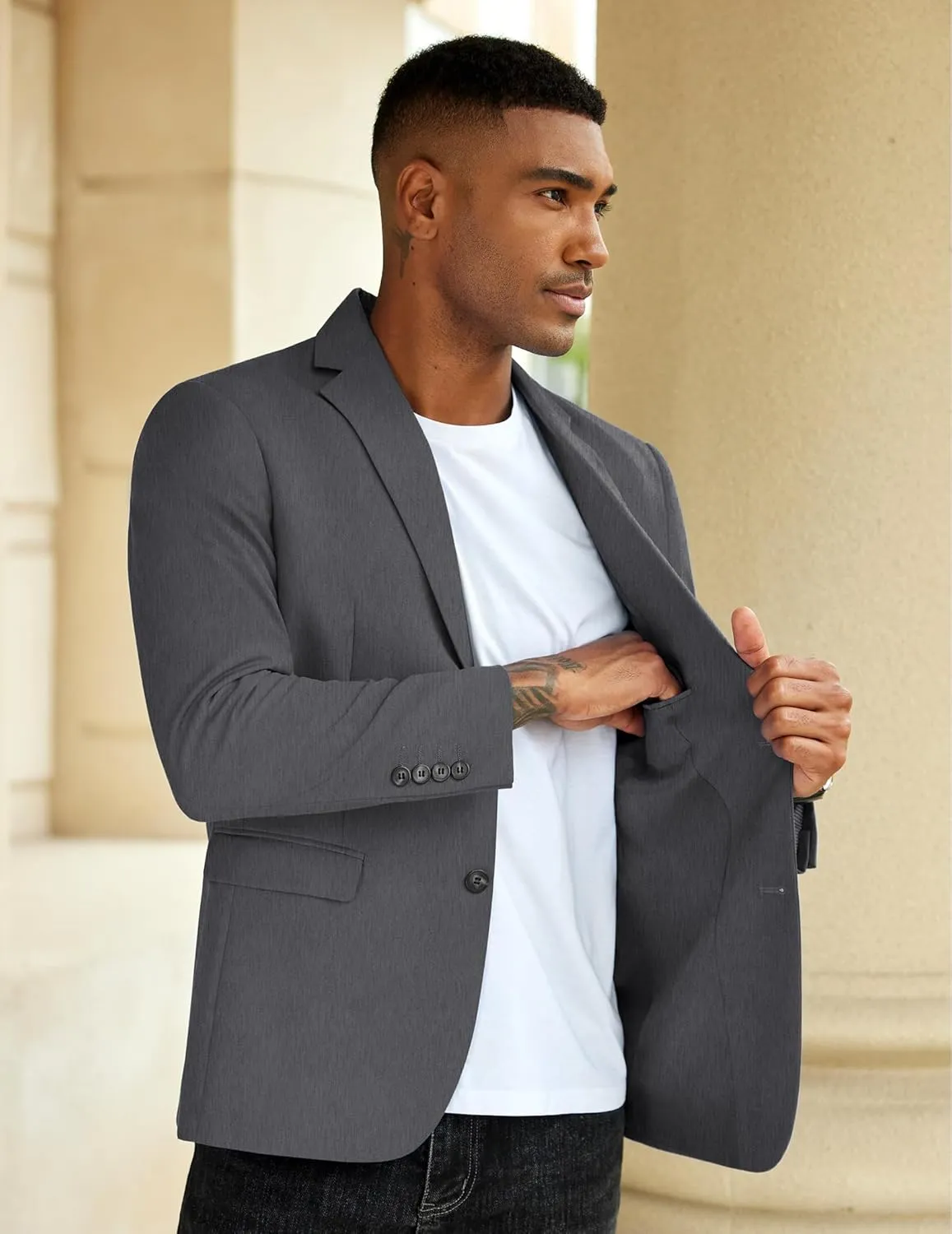 COOFANDY Men's Casual Blazer Slim Fit Sport Coat Suit Jacket Lightweight Two Button Blazer Jacket