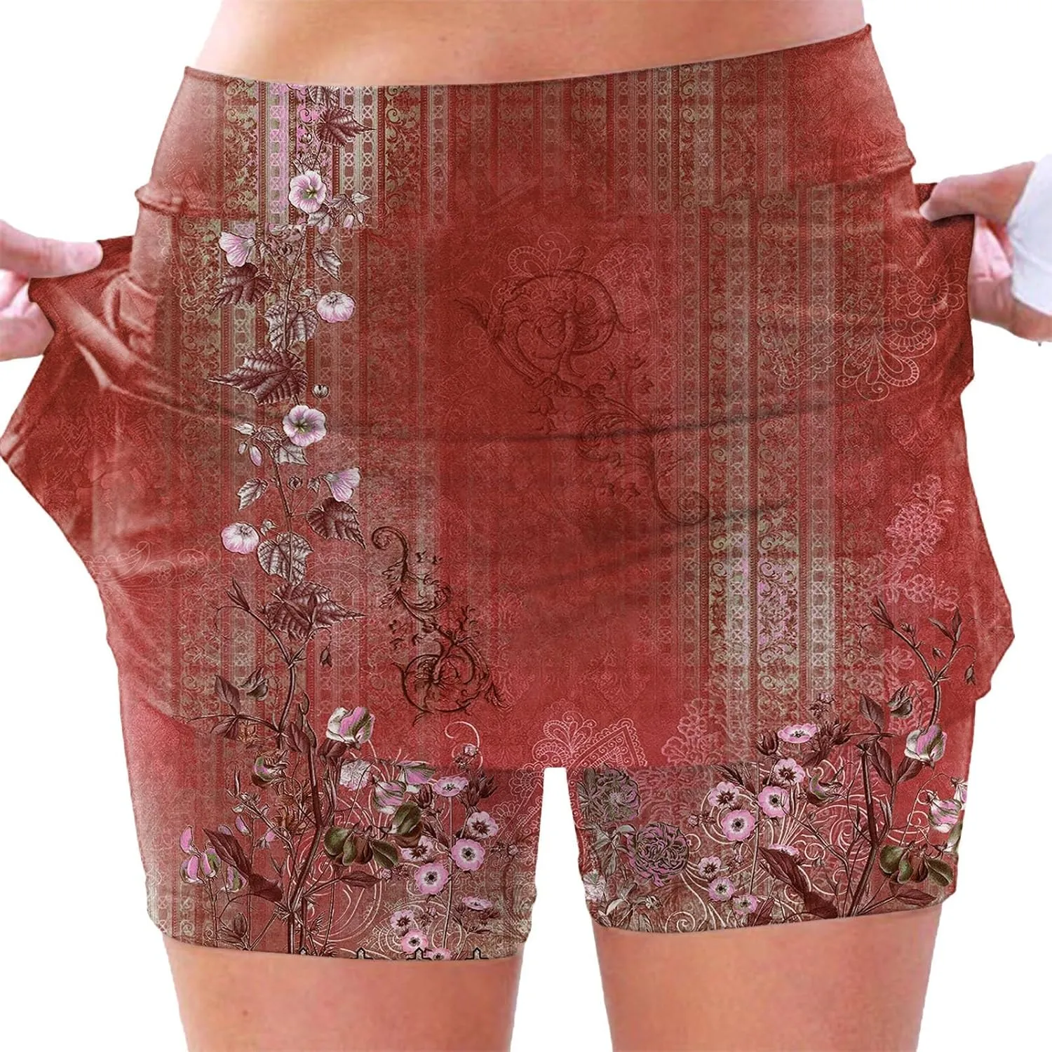 cooki Tennis Skirts for Women Summer Casual High Waisted Athletic Skort Lightweight Stretchy Workout Golf Mini Skirt