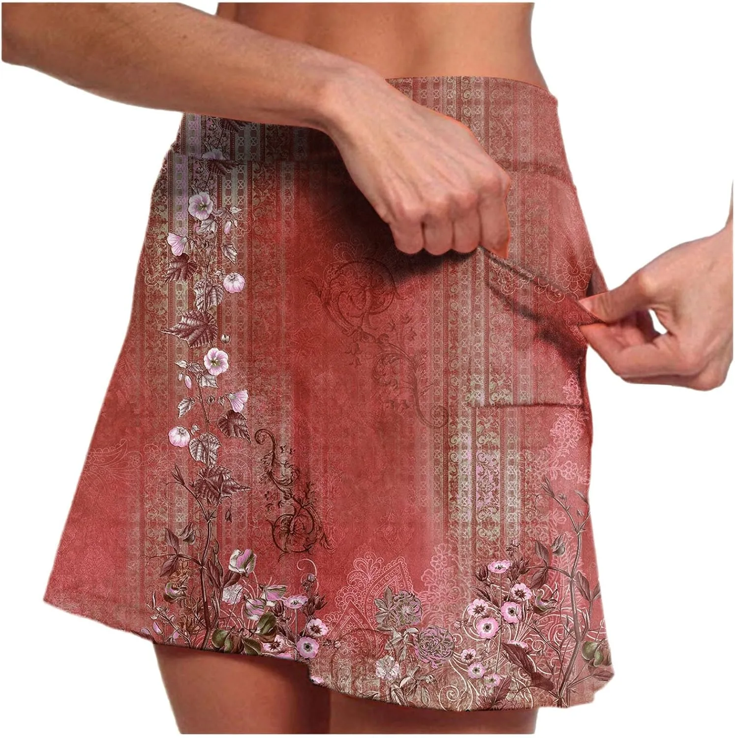 cooki Tennis Skirts for Women Summer Casual High Waisted Athletic Skort Lightweight Stretchy Workout Golf Mini Skirt