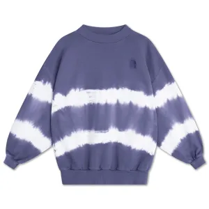 crewneck sweater - night shade blue tie dye