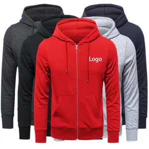 Custom Embroidery logo Mens French Terry Hoodie  .. هودي رجالي من قماش تيري الفرنسي بشعار مطرز حسب الطلب