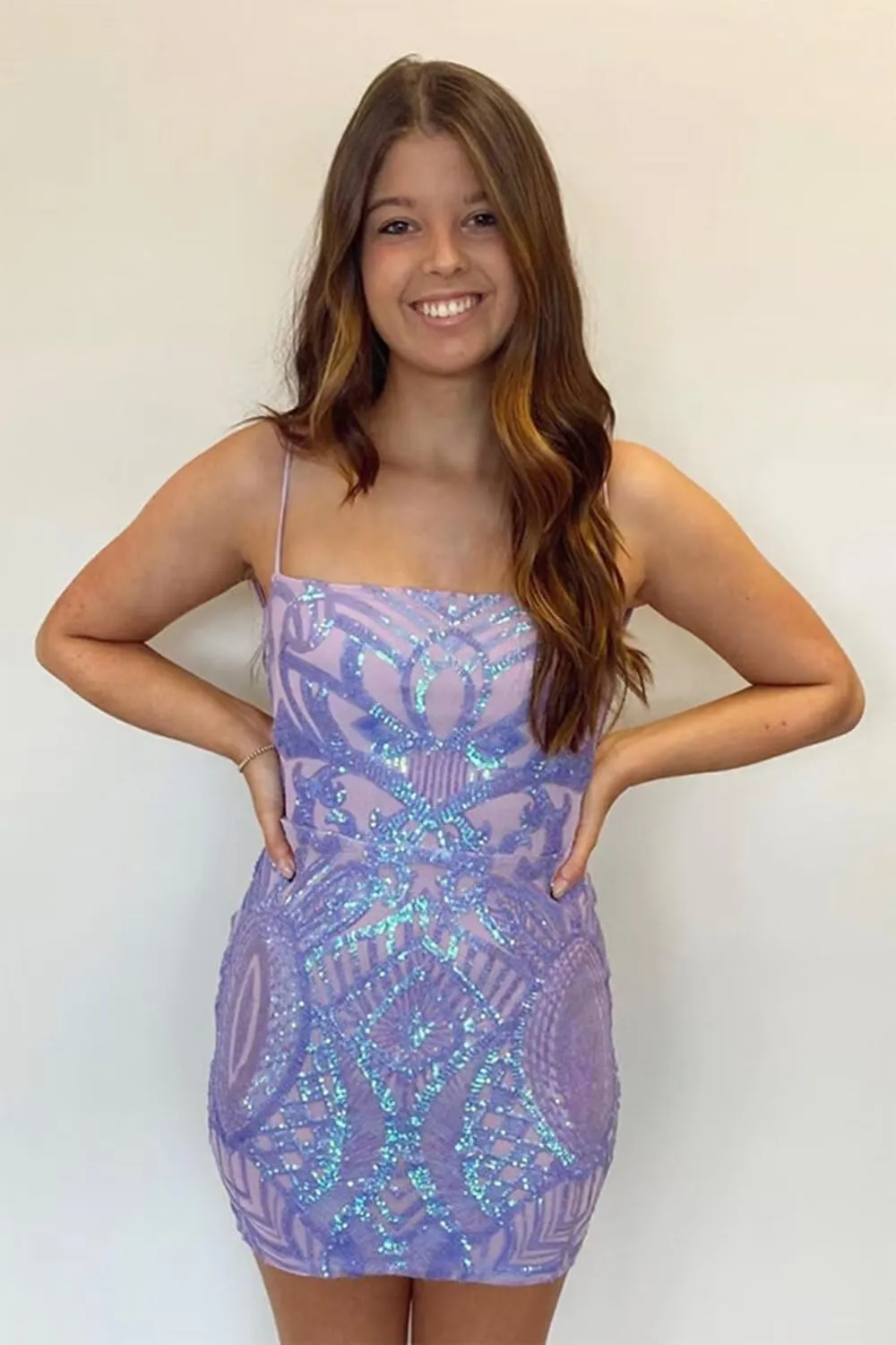 Eightale Sequin Short Homecoming Dresses Sparkly Lace Teens Tight Cocktail Prom HOCO Dress 2024