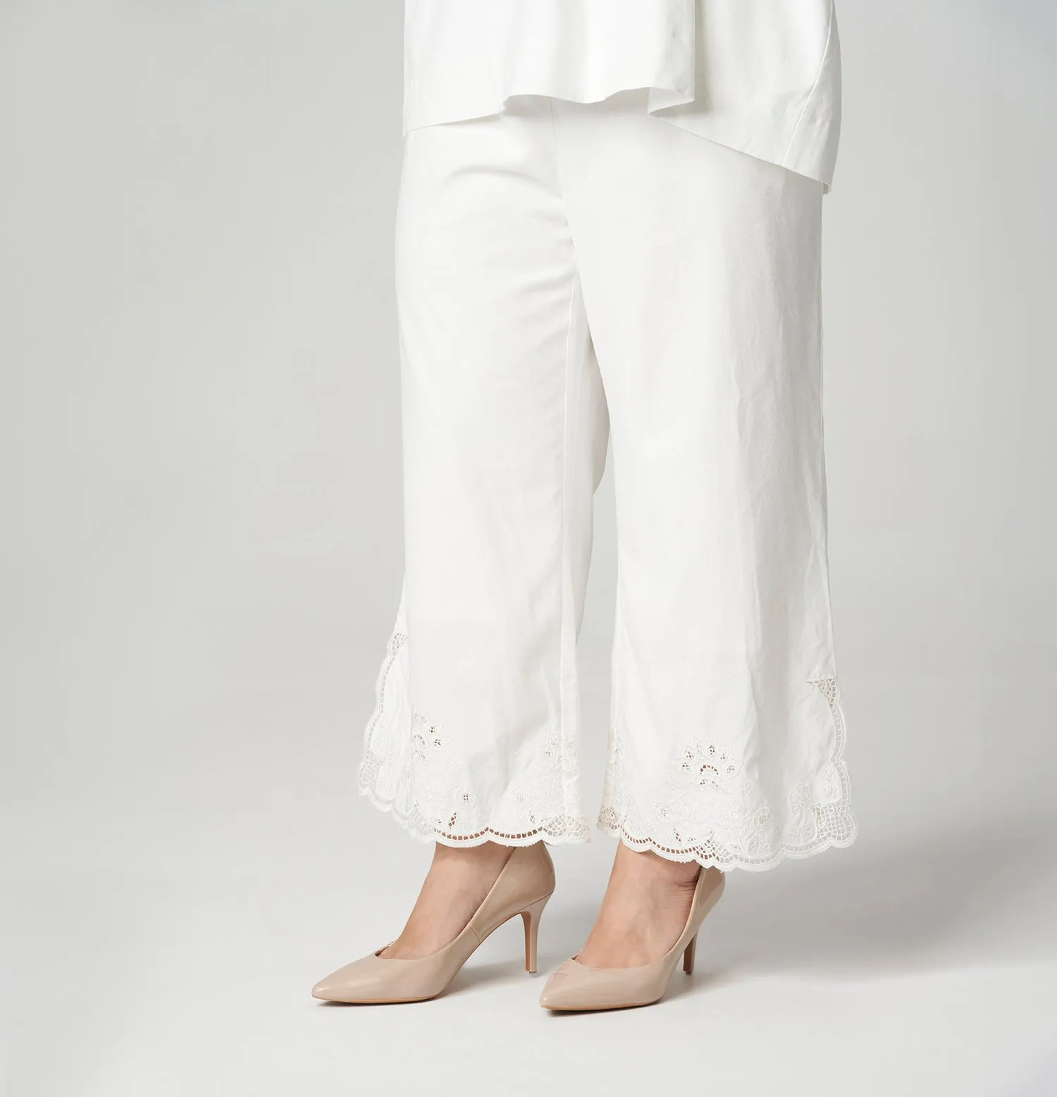 Embroidered Ankle Pants