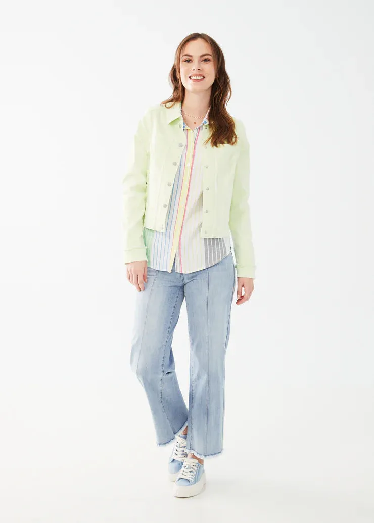 Evelyn Euro Twill Cropped Jacket in Mojito Green - FDJ French Dressing 1449511