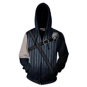 Final Fantasy Hoodie - 3D Print Long Sleeve Hooded Zipper Jacket