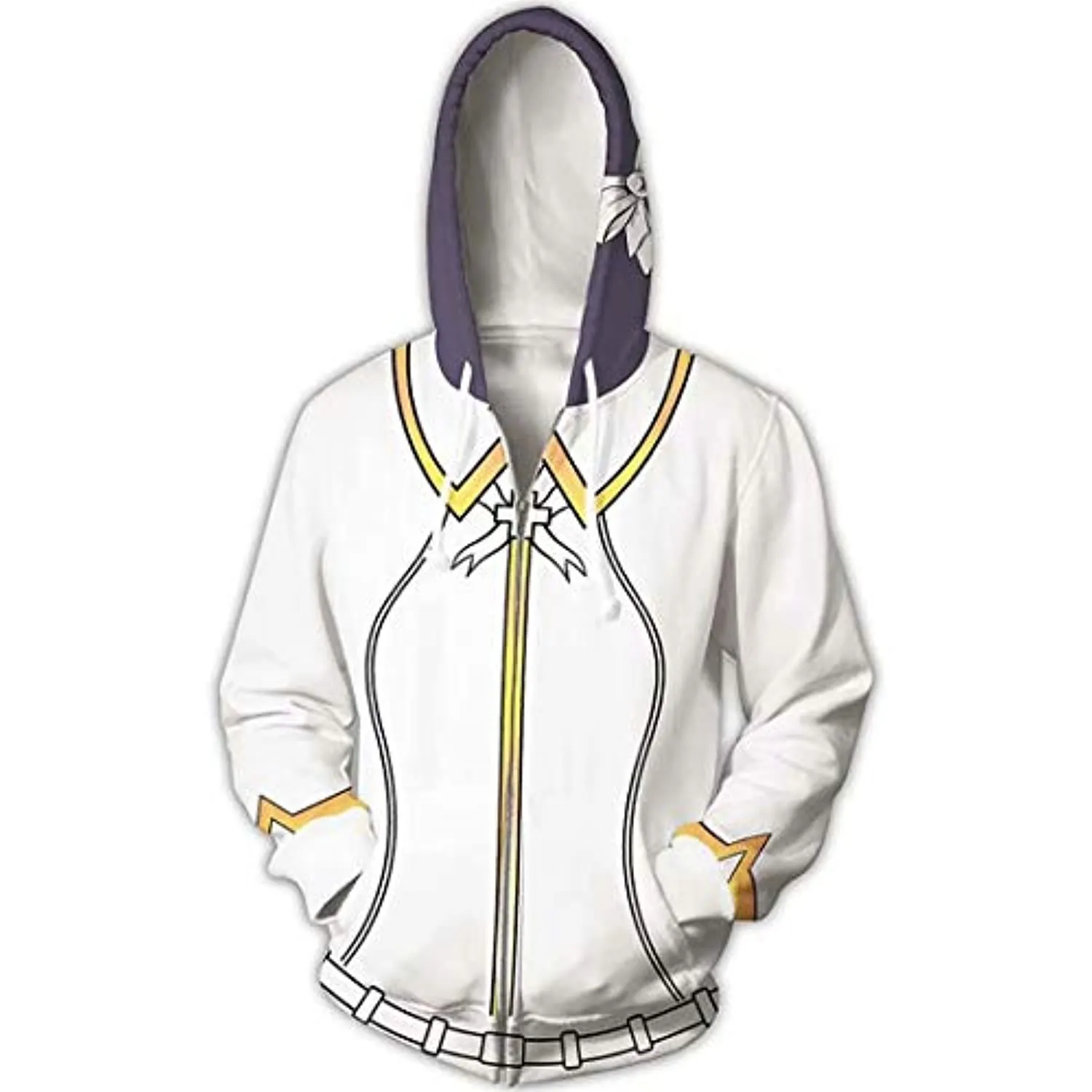 Helltaker Hoodies - Azazel Unisex 3D Zip Up Hooded Jacket