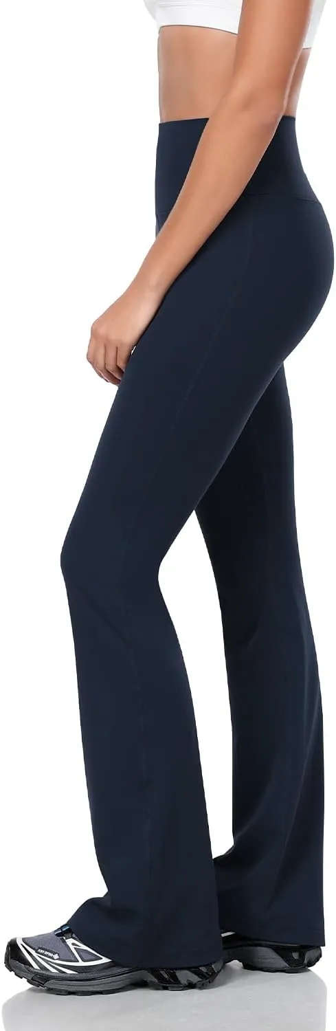 HeyNuts Harmony Flare Leggings 29"/30.5"/32.5"/34.5", High Waisted Tummy Control Wide Leg Bootcut Yoga Pants Lounge Soft