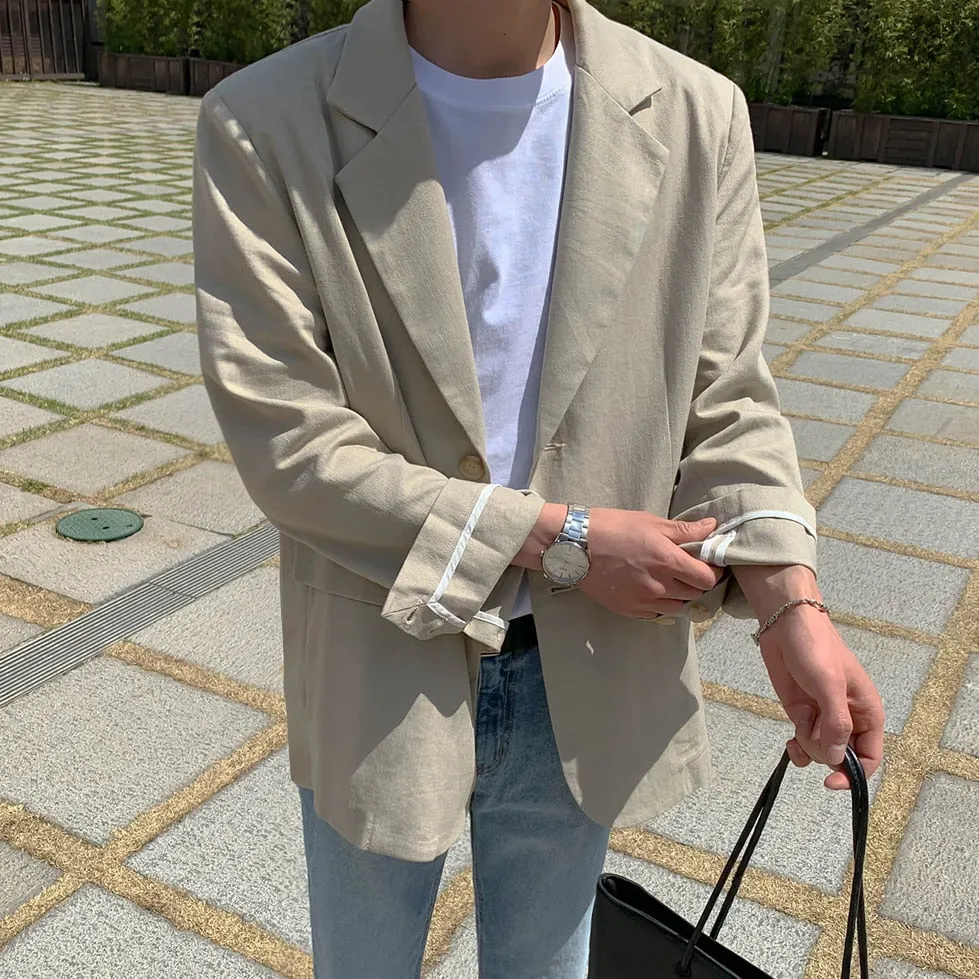 [Korean Style] Bartose Single-Breasted Casual Blazers