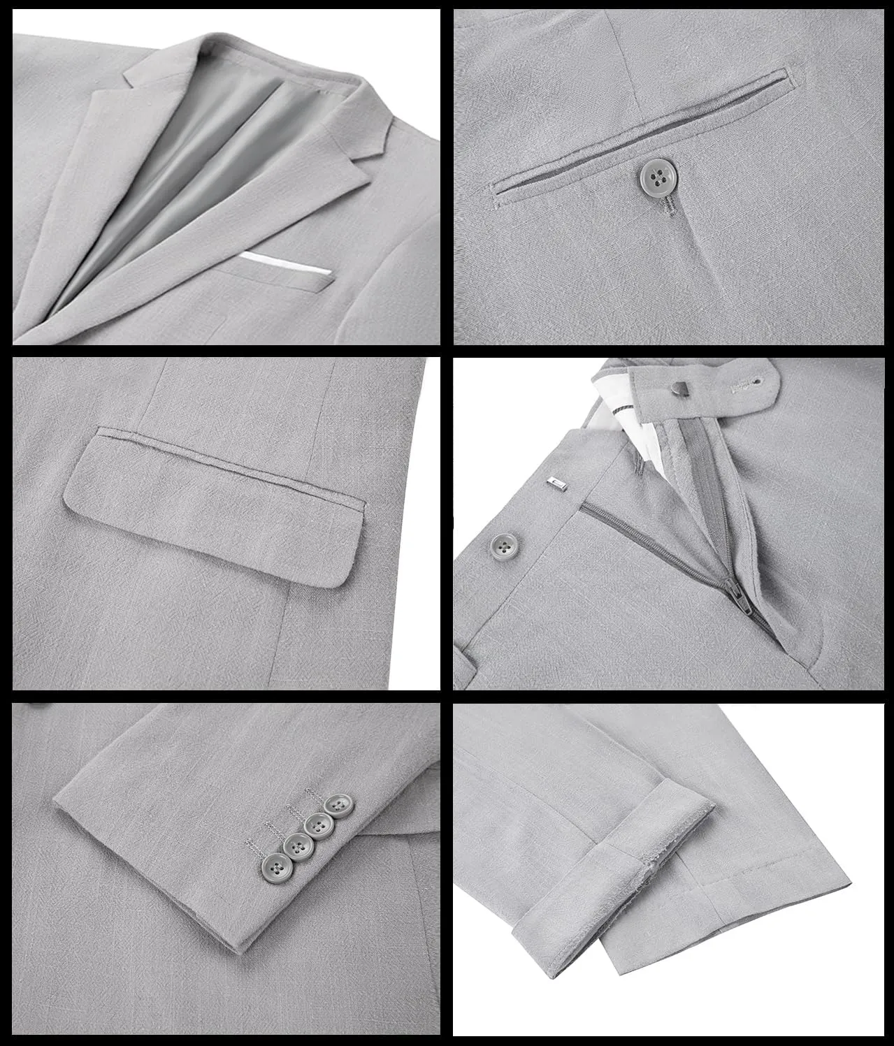 Linen Mens Suits 3 Piece Slim Fit Tuxedo Suit for Men Beach Wedding Formal Business Suit Groom Prom Set Outfits