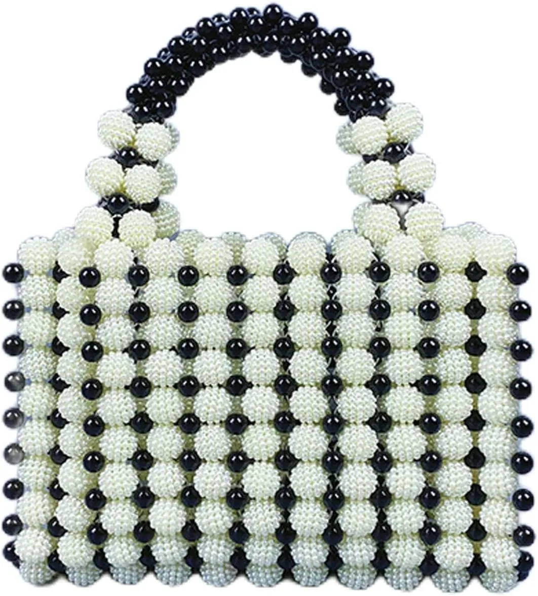 Luxury Pearl Purses Shoulder Bag for Women Pearl Bag Handmade Bags Women's Crossbody Beaded Clutch Evening Bag Wedding Party Bridal Party Gifts 30