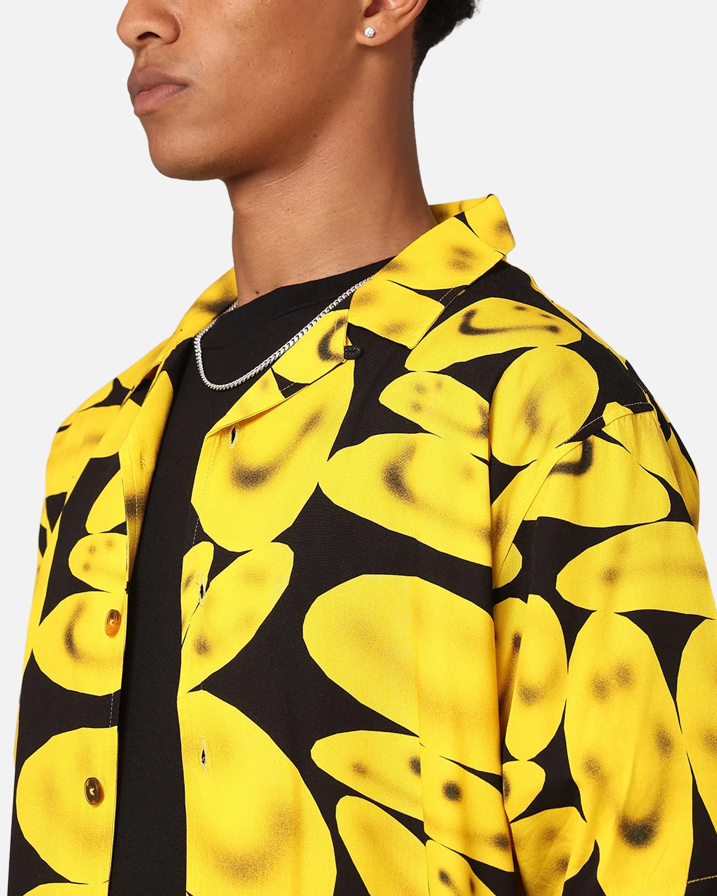 Market X Smiley Afterhours Button Up Shirt Washed Black