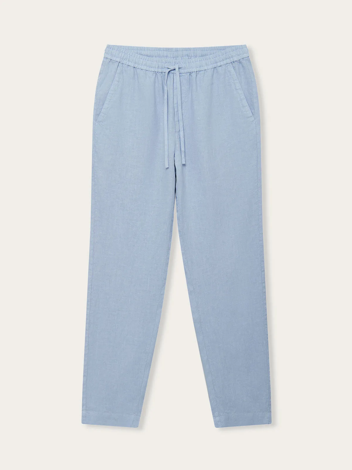 Men's Sky Blue Eleuthera Linen Trousers