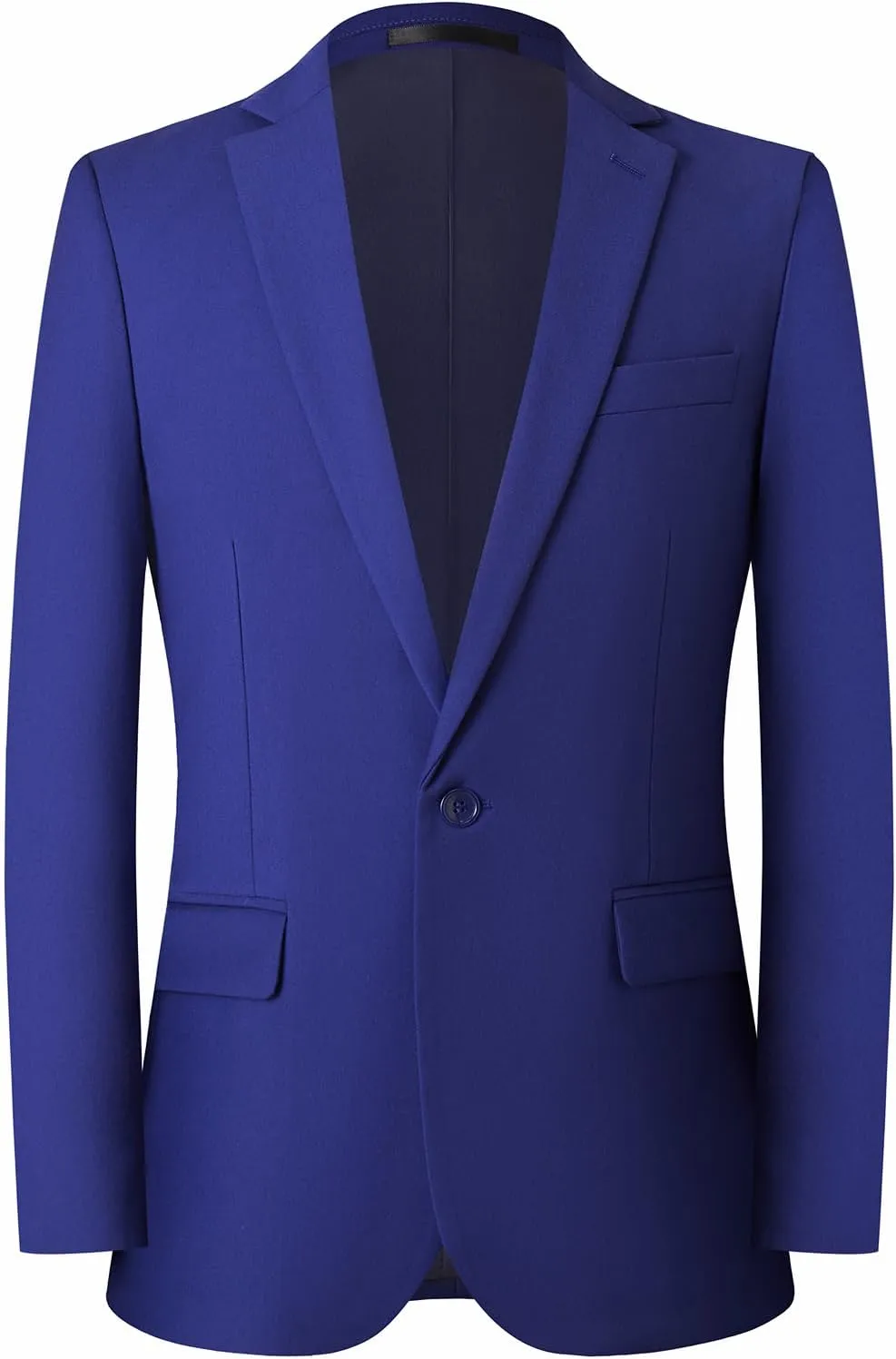 Mens Suit Slim Fit, 3 Piece Suit for Men, One Button Solid Jacket Vest Pants with Tie, Tuxedo Set