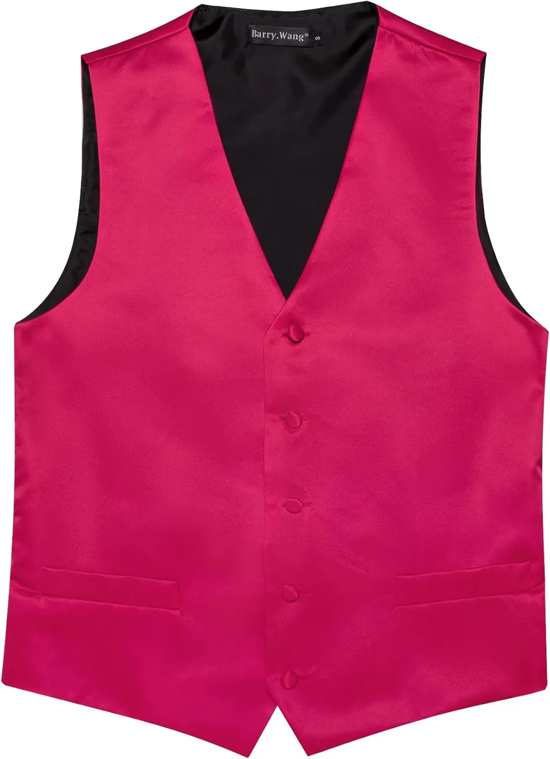 Men's Vest Tie Set Bow Tie Satin V-Neck Solid Colors Suit Waistcoat Cufflinks hanky Formal Wedding Business Tuxedo