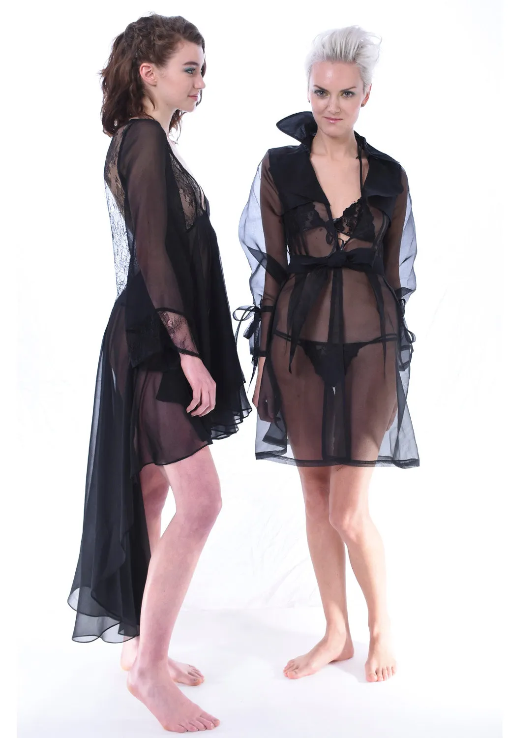 Midnight Silk Organza Trench