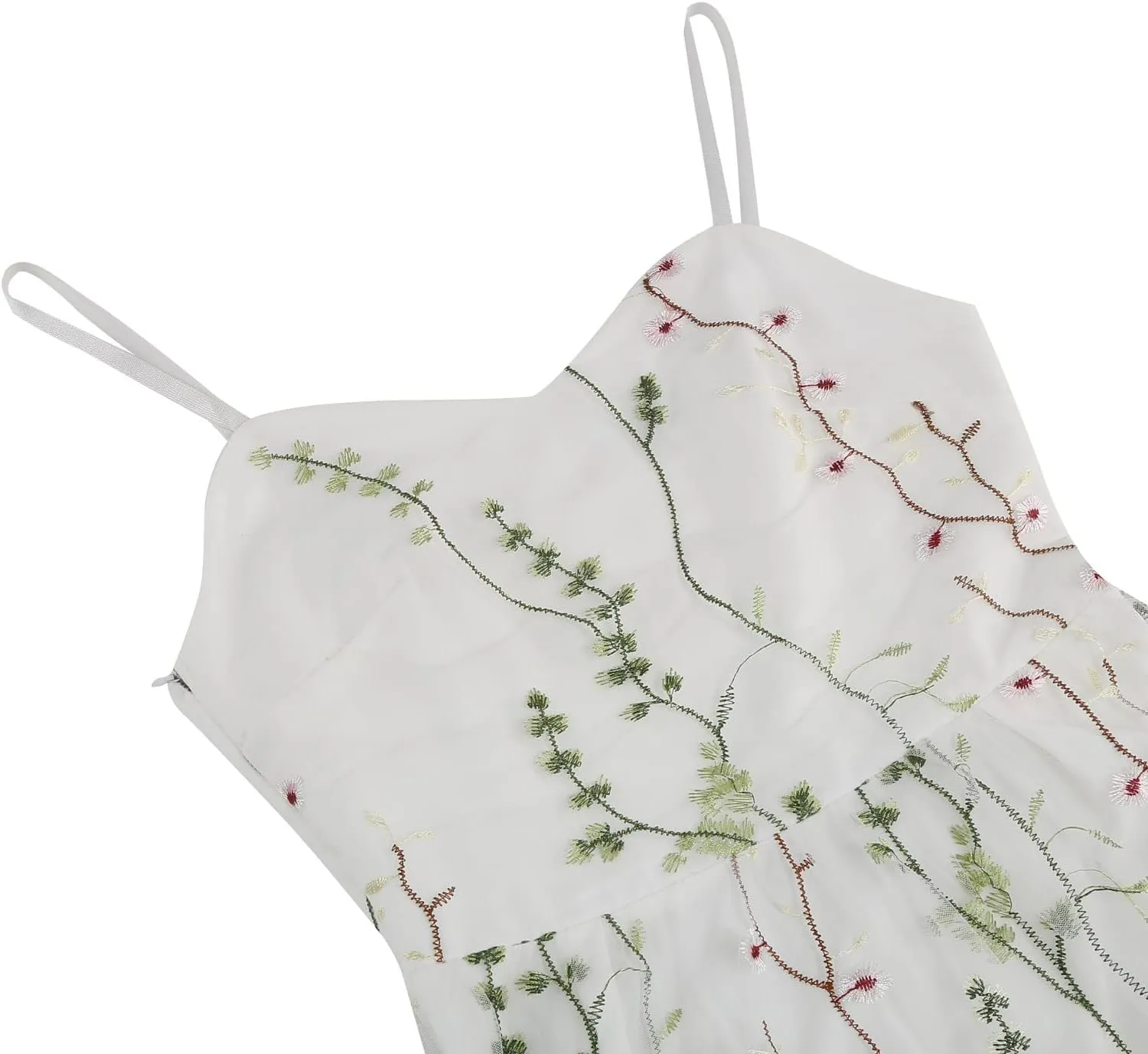 Mini Dress for Women Floral Embroidered Long Sleeve Bodycon Party Dress Sexy Mesh Sheer Fitted Evening Dresses