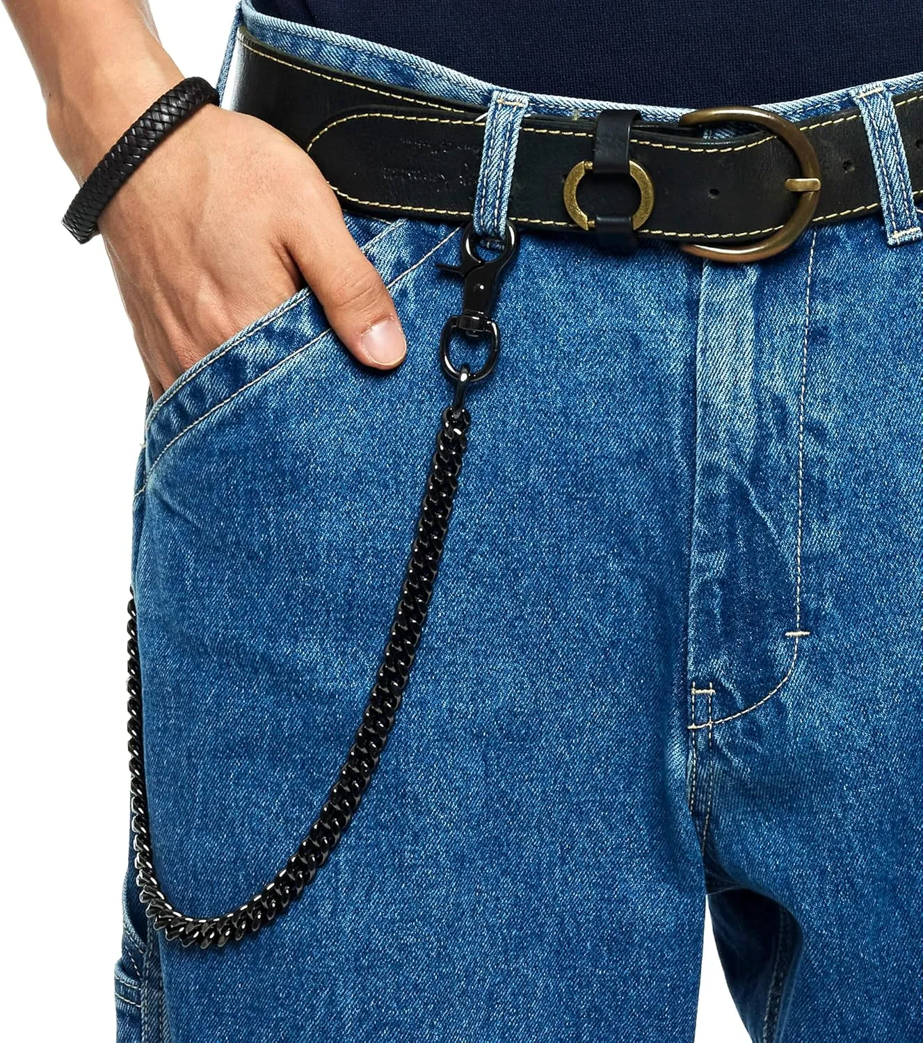 newtro Wallet Chain Men Women Boy Girl, Biker Motorcycle Pants Jean Punk Long Key Chain Black Gold Silver 26 Types