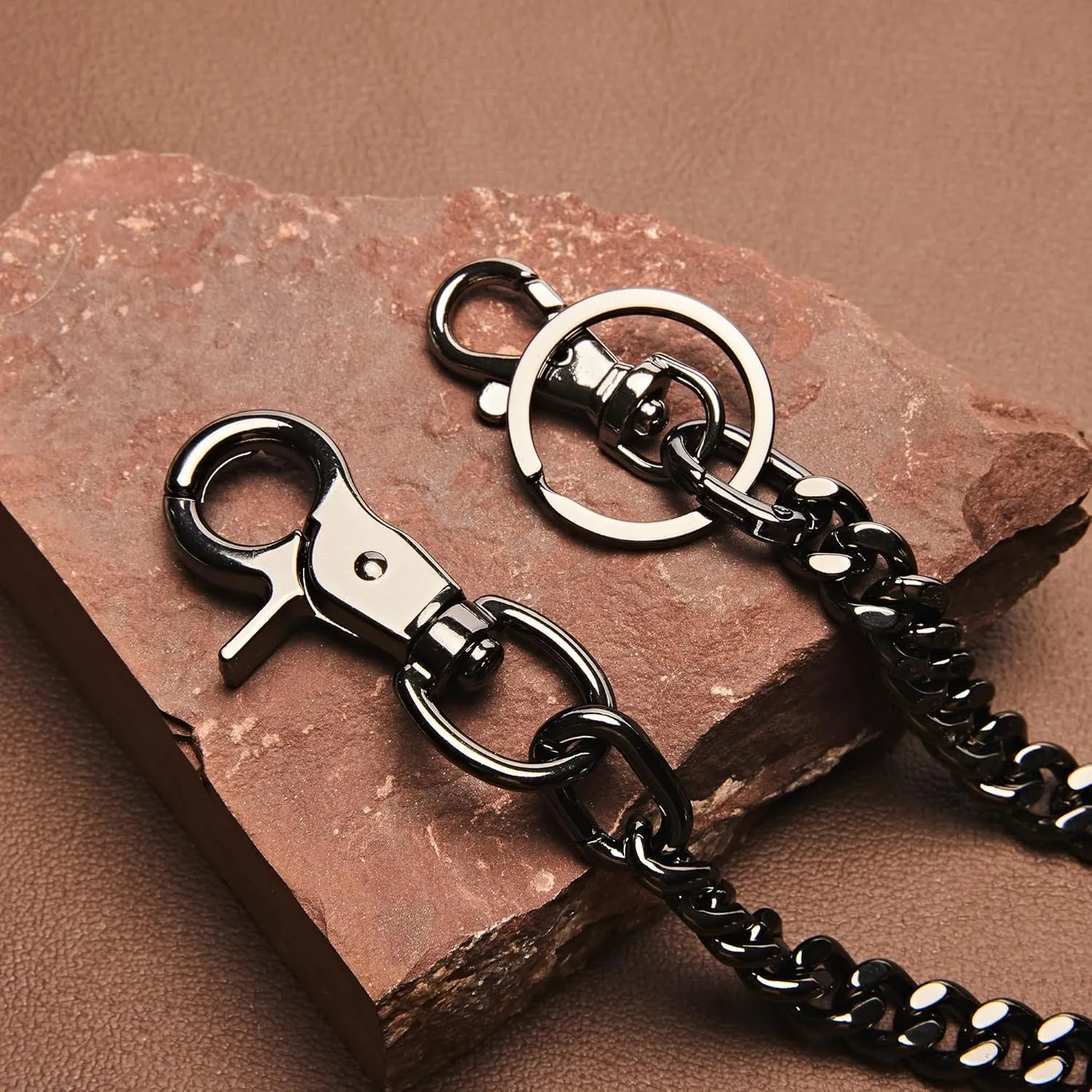 newtro Wallet Chain Men Women Boy Girl, Biker Motorcycle Pants Jean Punk Long Key Chain Black Gold Silver 26 Types
