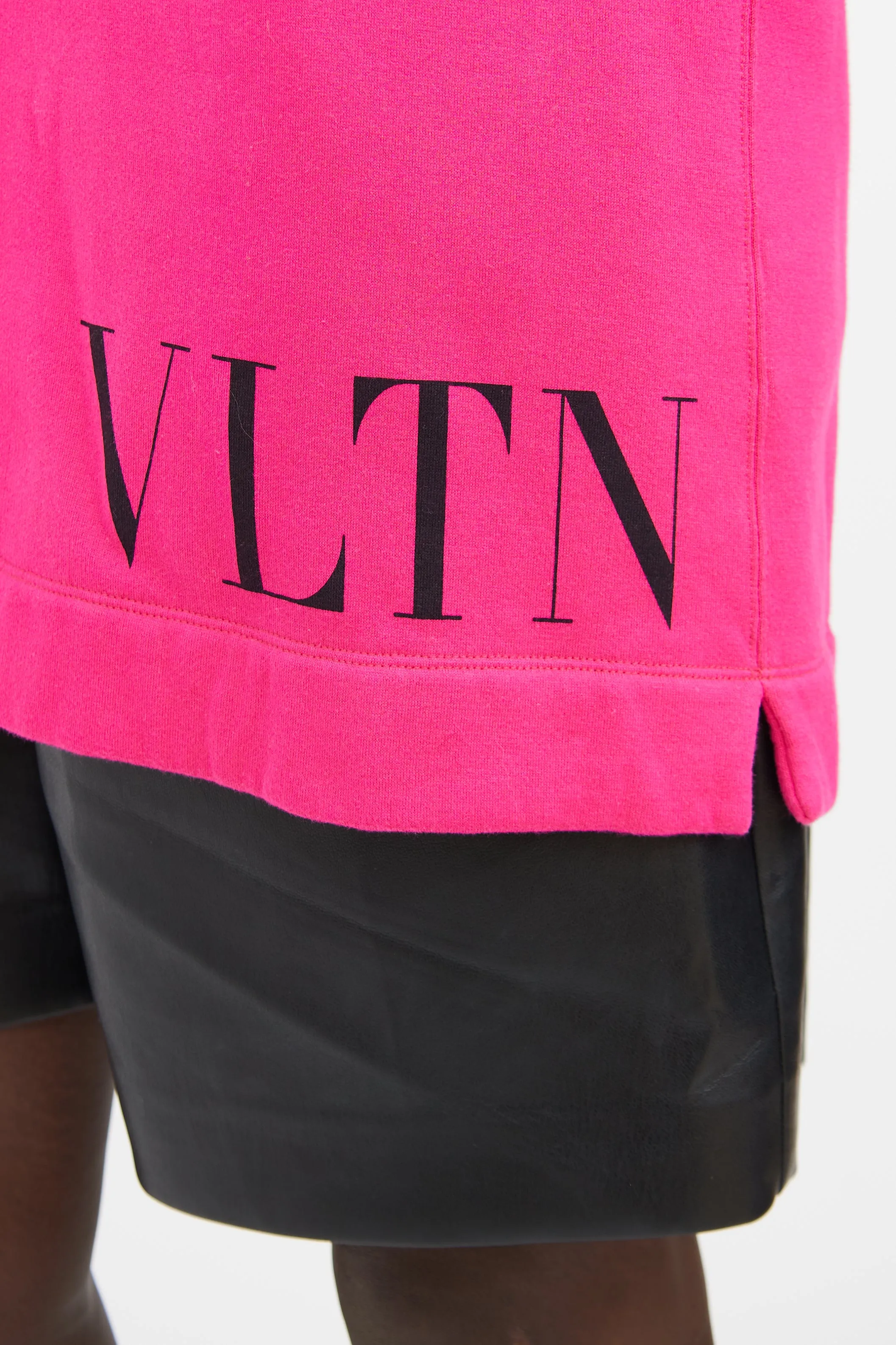 Pink Long Hooded Sweatshirt