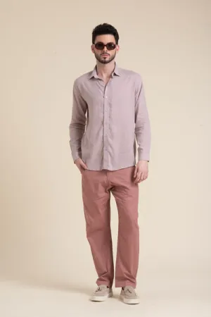 RED LINEN TROUSER