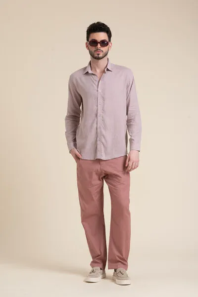 RED LINEN TROUSER