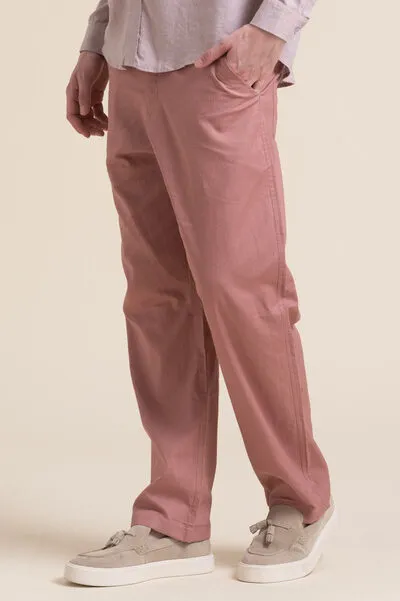 RED LINEN TROUSER
