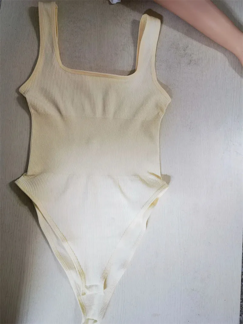 Ribbed Tummy Control Jumpsuit  Daily Shaper Bodysuit