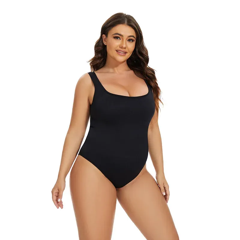 Ribbed Tummy Control Jumpsuit  Daily Shaper Bodysuit