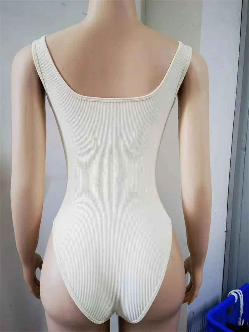 Ribbed Tummy Control Jumpsuit  Daily Shaper Bodysuit