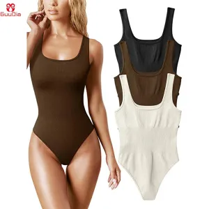 Ribbed Tummy Control Jumpsuit  Daily Shaper Bodysuit