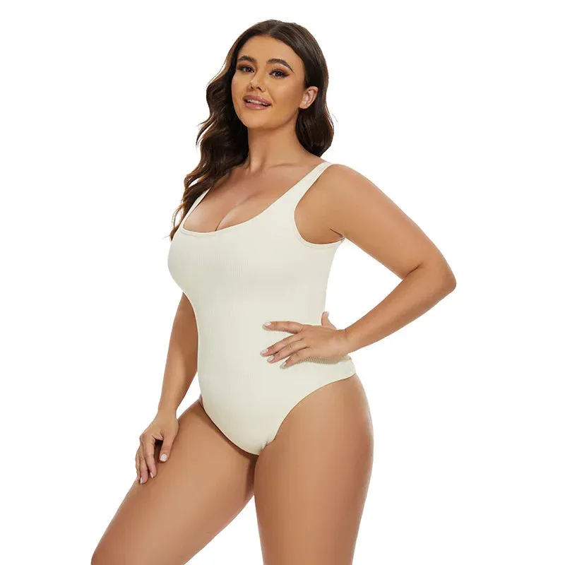 Ribbed Tummy Control Jumpsuit  Daily Shaper Bodysuit