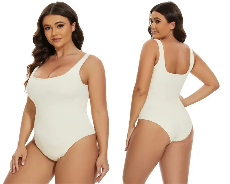Ribbed Tummy Control Jumpsuit  Daily Shaper Bodysuit