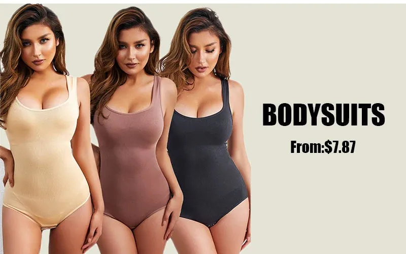 Ribbed Tummy Control Jumpsuit  Daily Shaper Bodysuit