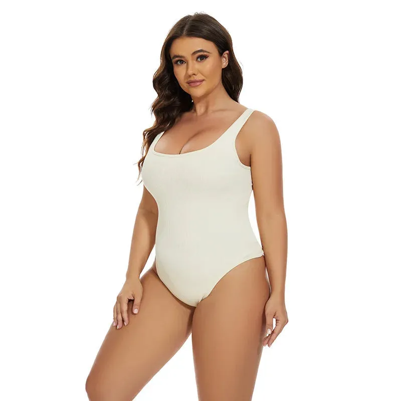 Ribbed Tummy Control Jumpsuit  Daily Shaper Bodysuit