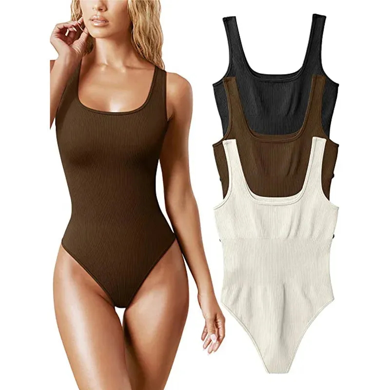 Ribbed Tummy Control Jumpsuit  Daily Shaper Bodysuit