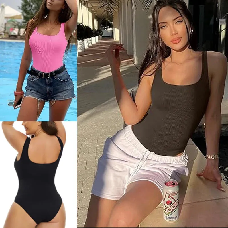 Ribbed Tummy Control Jumpsuit  Daily Shaper Bodysuit