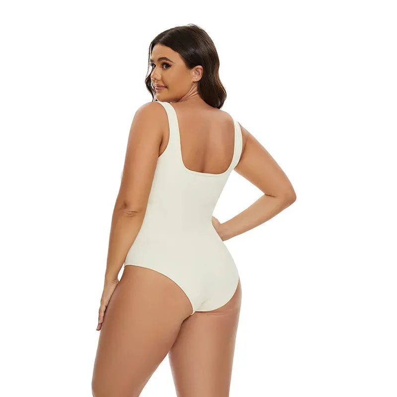 Ribbed Tummy Control Jumpsuit  Daily Shaper Bodysuit