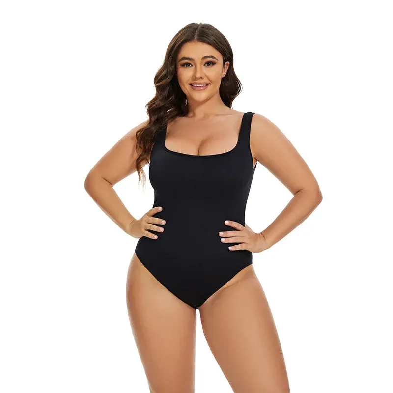 Ribbed Tummy Control Jumpsuit  Daily Shaper Bodysuit