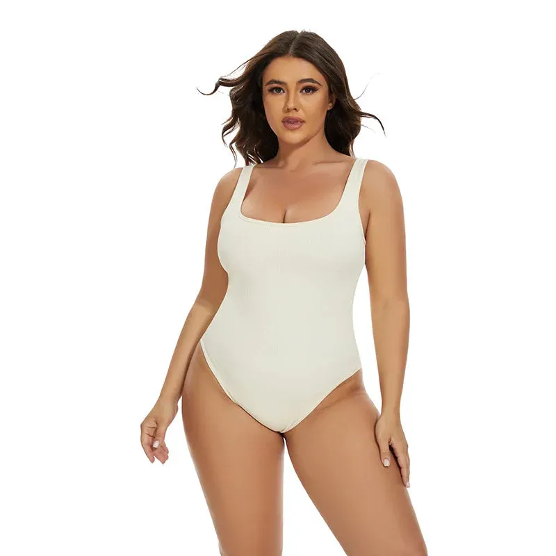 Ribbed Tummy Control Jumpsuit  Daily Shaper Bodysuit