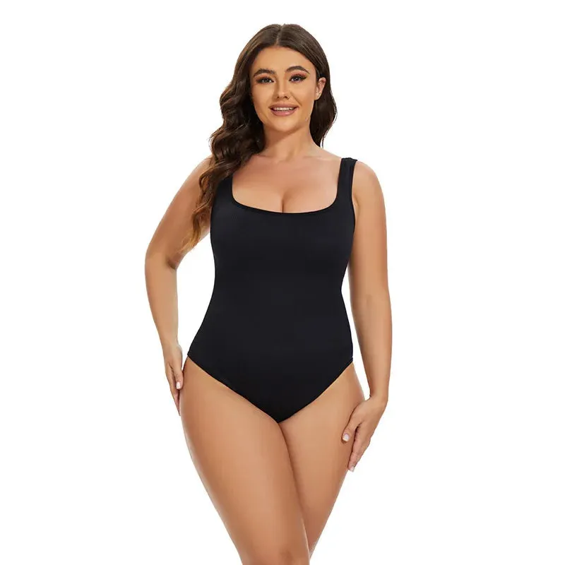 Ribbed Tummy Control Jumpsuit  Daily Shaper Bodysuit